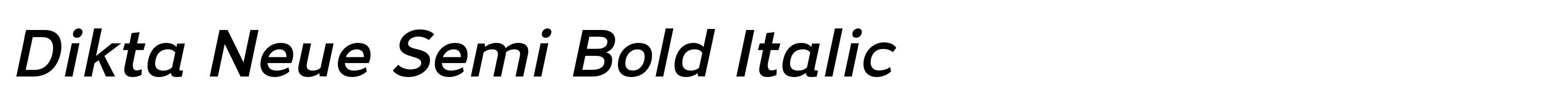 Dikta Neue Semi Bold Italic